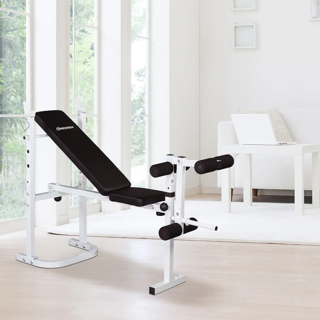 Winado Adjustable Olympic Weight Bench, with Squat Rack