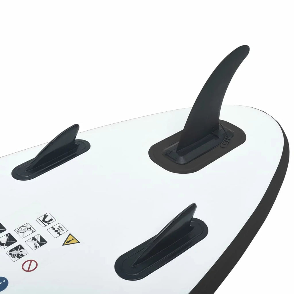 Inflatable Paddleboard Set Black and White