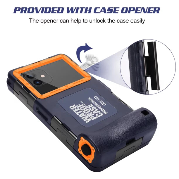 UrbanX Professional [15m/50ft] Swimming Diving Surfing Snorkeling Photo Video Waterproof Protective Case Underwater Housing for G9 Plus And all Phones Up to 6.9 Inch  with Lanyard