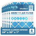 24x30x1 Air Filter (6-) |  11 |  Premium Allergen Defense |    | Pleated Replacement Air Filters for  & Furnace Applications | Actual Dimensions: 23.70" x 29.70" x 0.75" (in.)