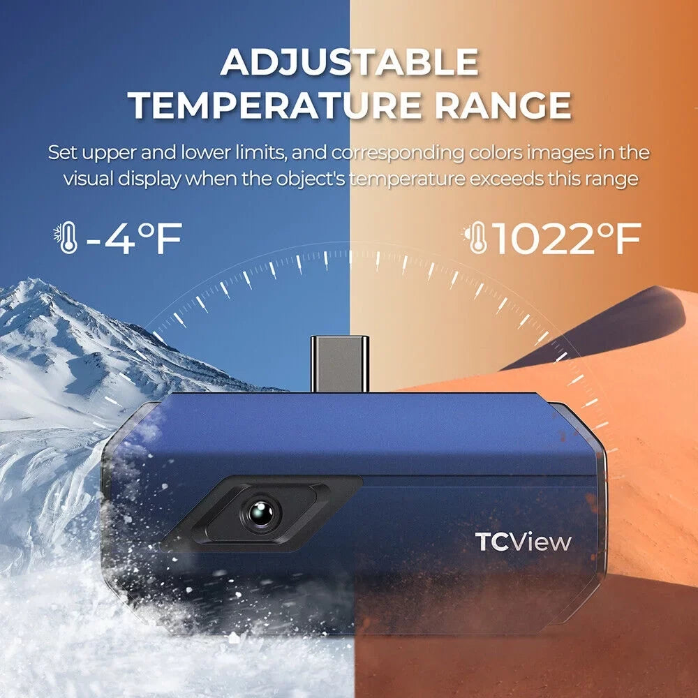 TC001 Thermal Imaging Camera, 256x192  High Resolution, Optimized Temperature Accuracy for , Smartphones & Tablets