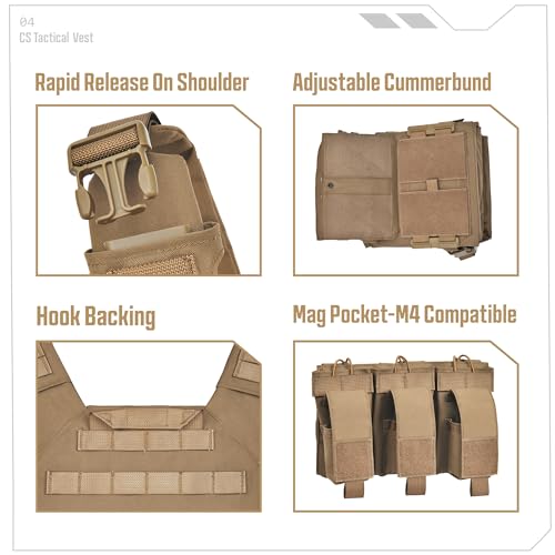 Quick Release Lightweight Vest Adjustable Breathable Weighted Vest for Hunting/Training/Game