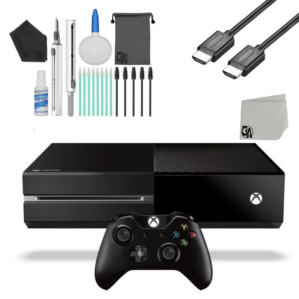 Microsoft Xbox One Original 500GB Gaming Console Black with  Cable Cleaning Kit Bundle Like New