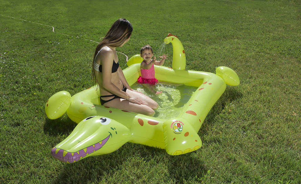 Poolmaster Crocodile Spray Inflatable Kiddie Swimming Pool