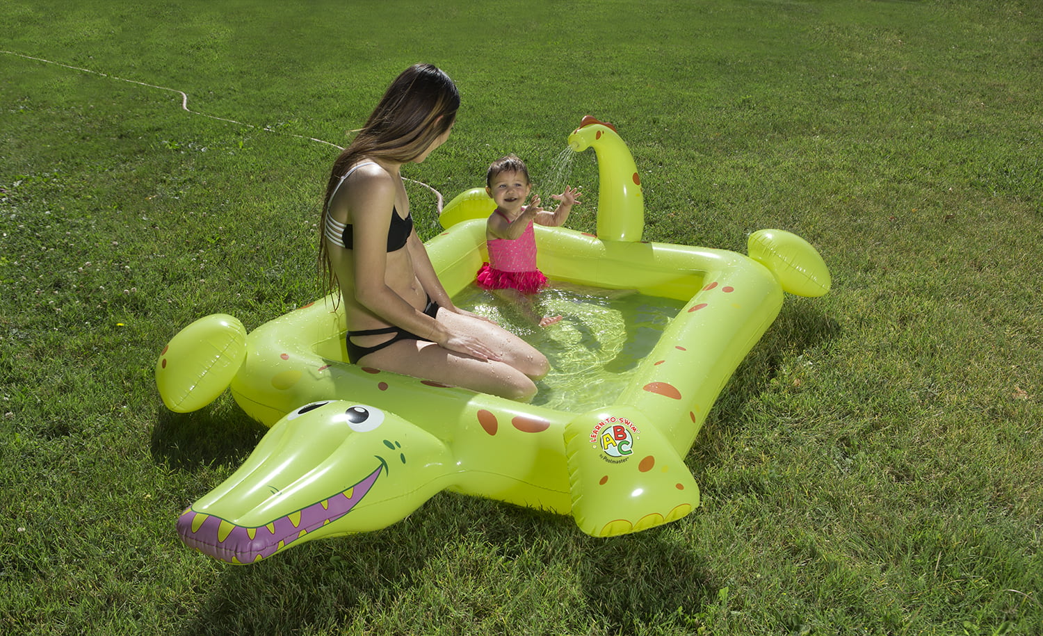 Poolmaster Crocodile Spray Inflatable Kiddie Swimming Pool
