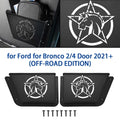 Rear Door Panel Pocket Organizer Box for Ford for Bronco 2/4 Door 2021+(- ), Black Metal Water Proof Dust Proof Scratch Resistance,1 Pair