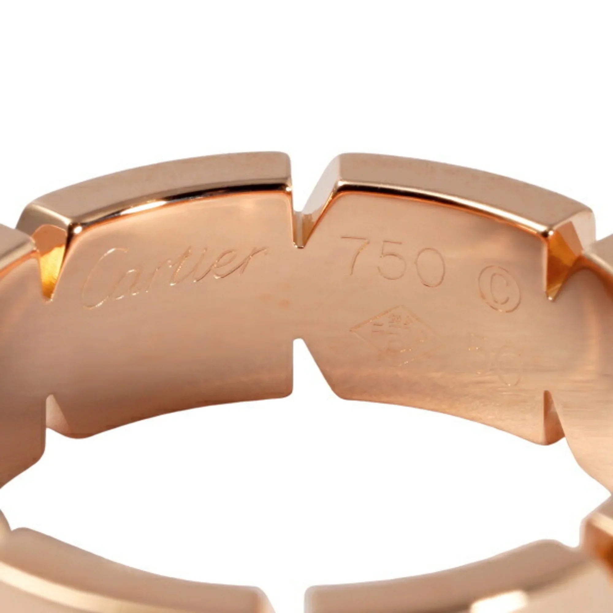 Pre-Owned Cartier Tank Française K18PG pink gold ring (Good)