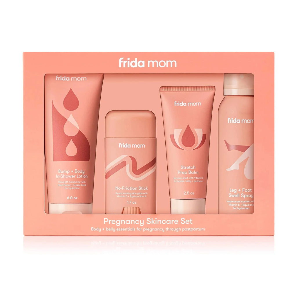 Frida Mom Pregnancy Skincare Body Relief Set for Stretch Marks, Dry Skin, Swelling  Chafing - 4 Ct
