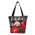 Lukts Red Wine Rose Tote Bag,Shoulder Bag Women'S Hobos Handbags Large Capacity Shopping Bag
