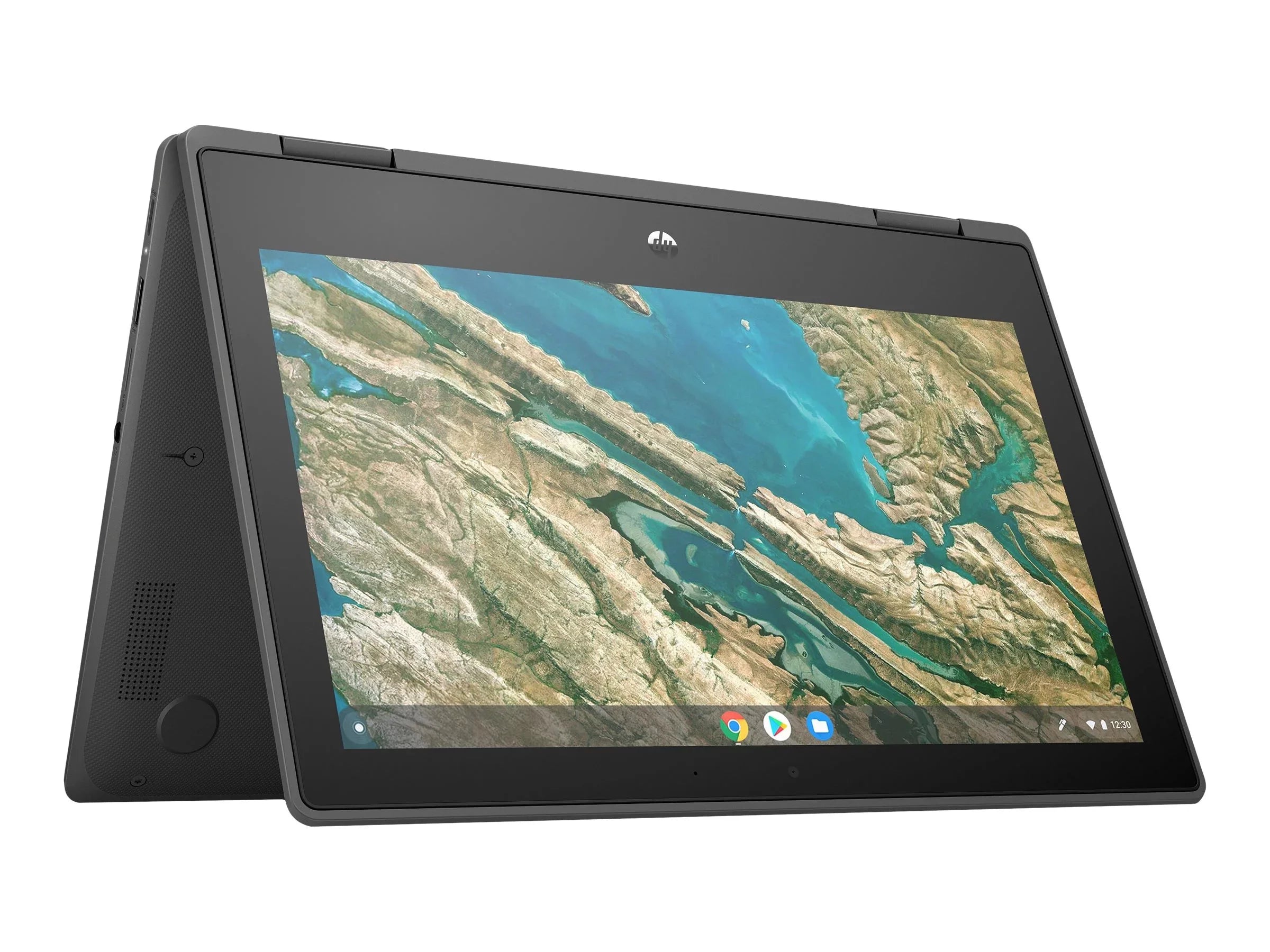 Chromebook x360 11 G3 Education Edition - Flip design - Intel Celeron - N4020 / up to 2.8 GHz - Chrome  -  Graphics 600 - 4   - 32  eMMC - 11.6"  touchscreen 1366 x 768 () - Wi-Fi 5 - chalkboard gray - kbd:
