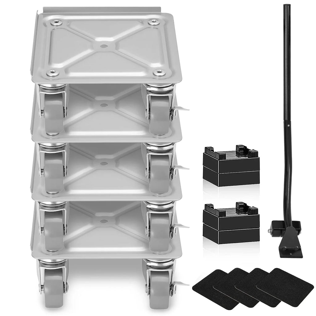 Furniture Dolly, 500 Lbs Capacity Furniture Lift Mover Tool Set for Moving Heavy Furniture Refrigerator Sofa,Furniture Moving Dollies with 360°  Swivel Wheels & Carbon Steel Panel
