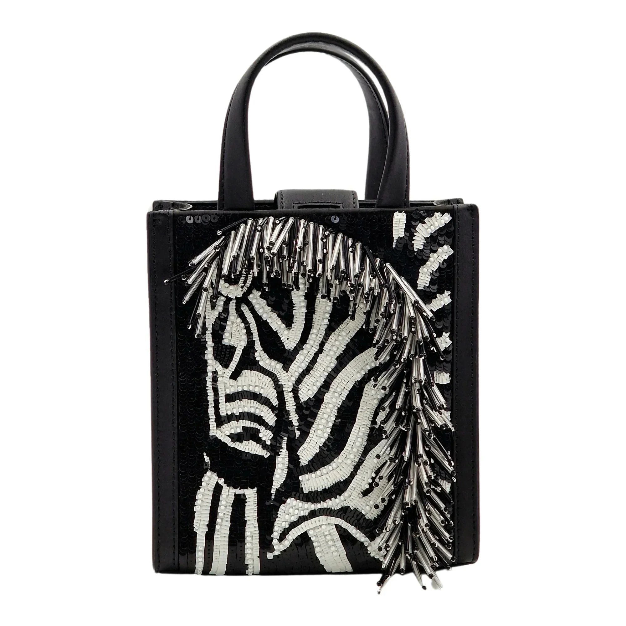 Kate Spade New York Manhattan Zebra Embellished Mini Tote