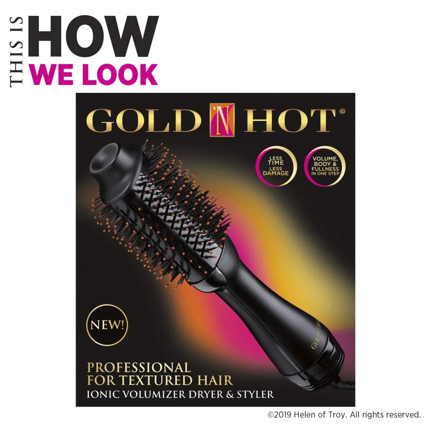 Gold N Hot - Professional For Textured Hair Ionic Volumizer Dryer  Styler