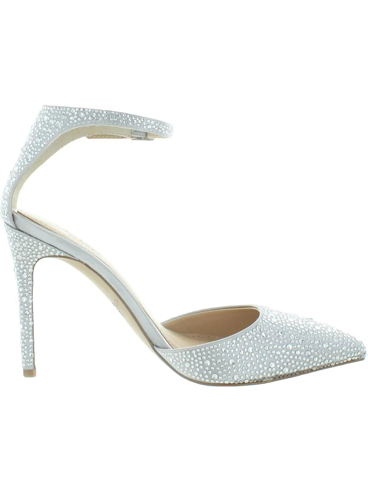 Jewel Badgley Mischka Womens Boston Satin Evening Dress Pumps