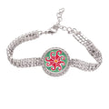 Red Sun Mexico Totems Ancient Civilization Drawing Tennis Chain Anklet Bracelet Diamond Jewelry