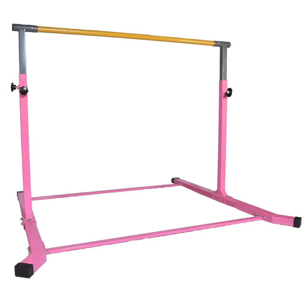 5 Star- Pink Gymnastics Kip Bar: Adjustable 3-5 , Junior Training, Heavy Duty, Home Gym Equipment