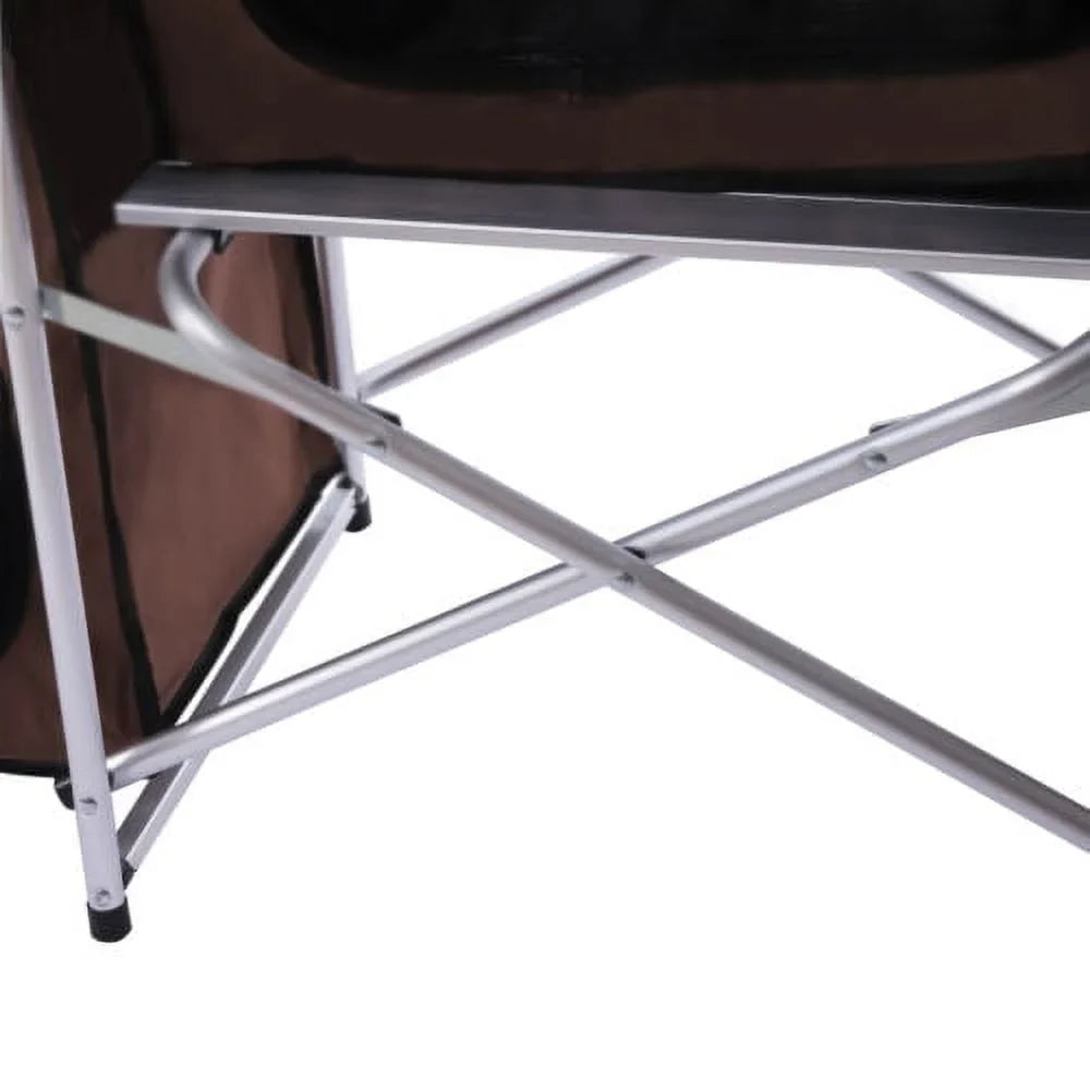 Folding Camping Kitchen Table Picnic Cabinet Table Portable Cooking Storage Rack