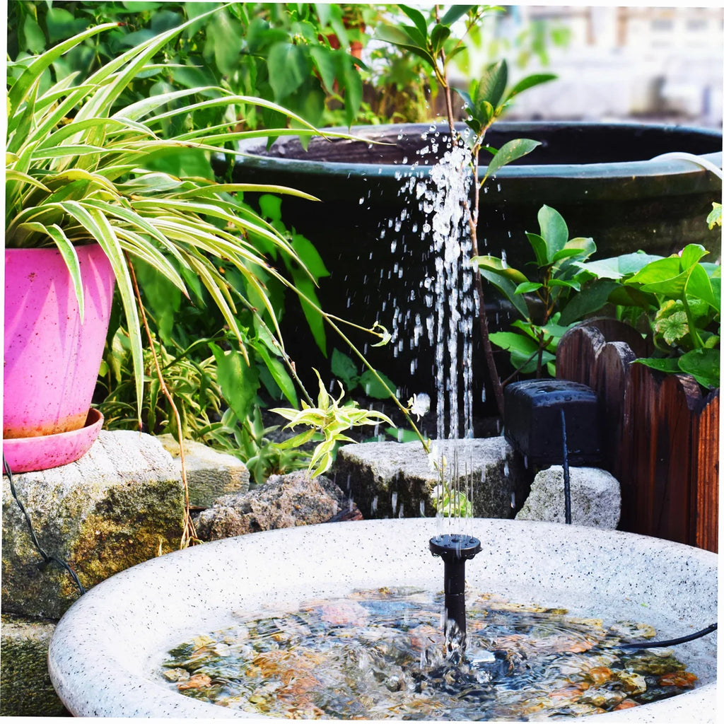 Arealer 10V8W Solar Powered Fountain Pump Pump with Adjustable Solar Panel  Birdbath Fountain Pump Fountain Panel Kit for FishSmall Pond Garden Patio Lawn Pool