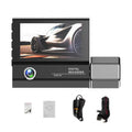 Walmeck 3 Cameras Dash Cam 4in Clear Car Rearview Mirror Car Video Recording Car Recorder Auto Safety Driving Recorder