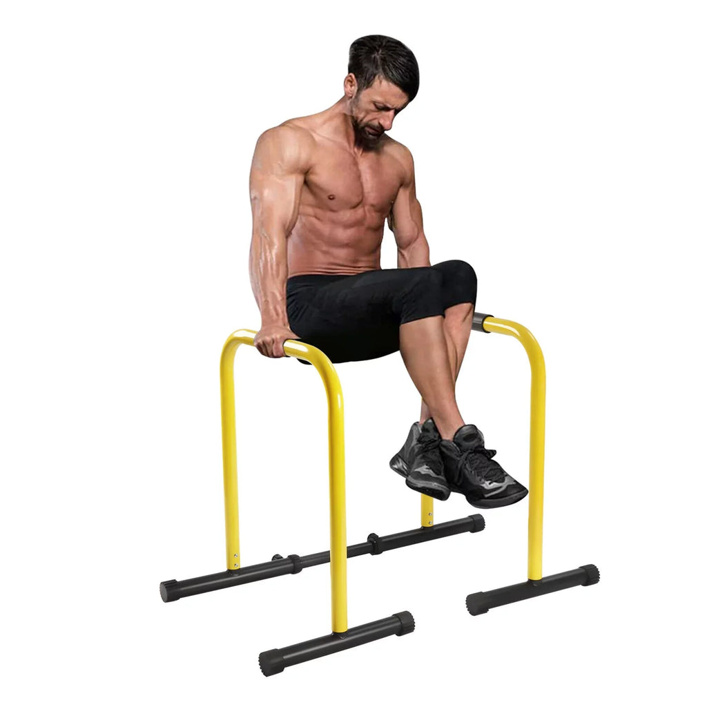 HiKaRiGuMi Portable Dip Bar Exercise Your Arms, Abdominal Muscles, Chest, Shoulders, and Back Through Pull-ups 20.08-26.77 Inches Spacing,High-strength Steel Pipes