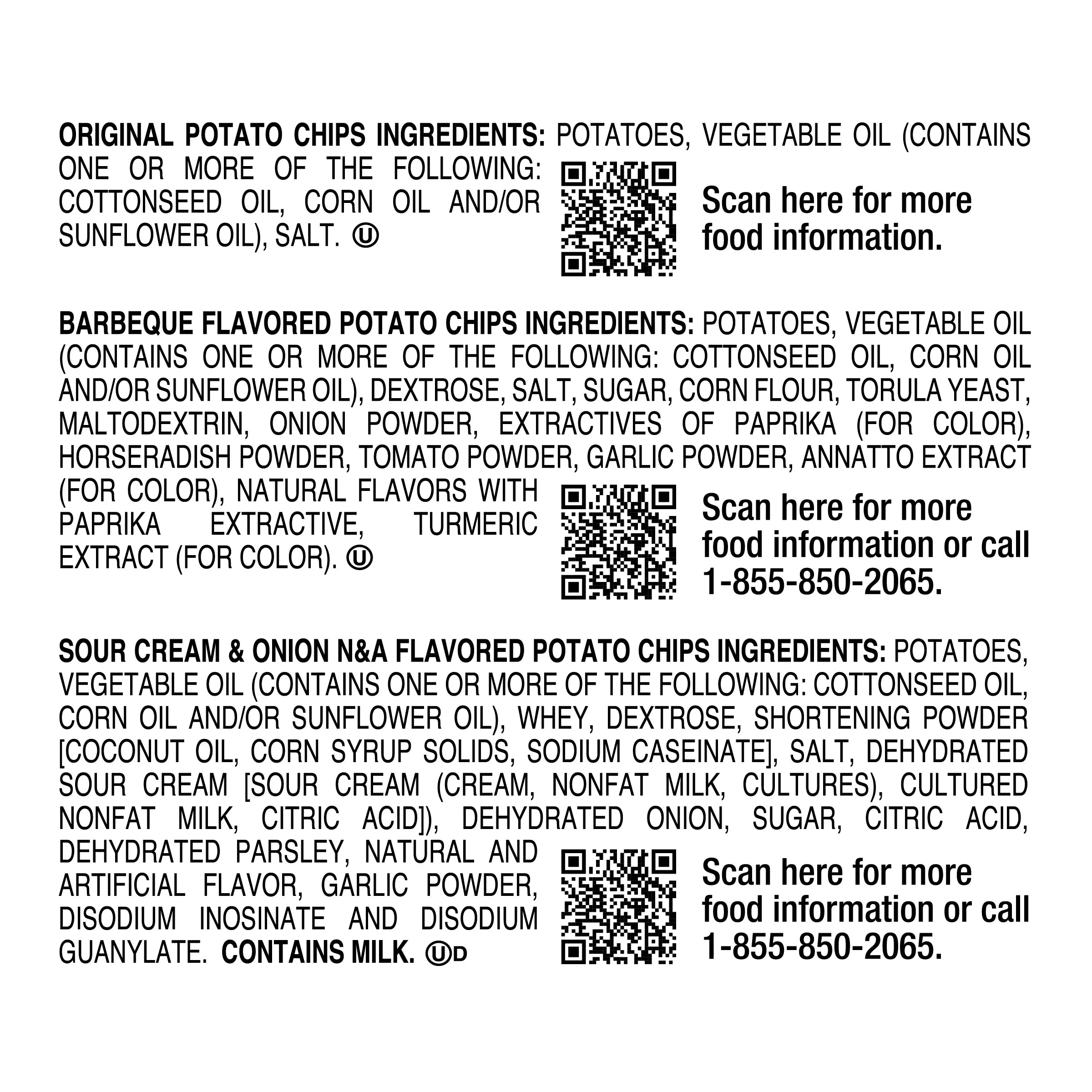 Utz Chip Pack, Variety Pack, Gluten-Free, Potato Chips, 1 oz, 18 Count