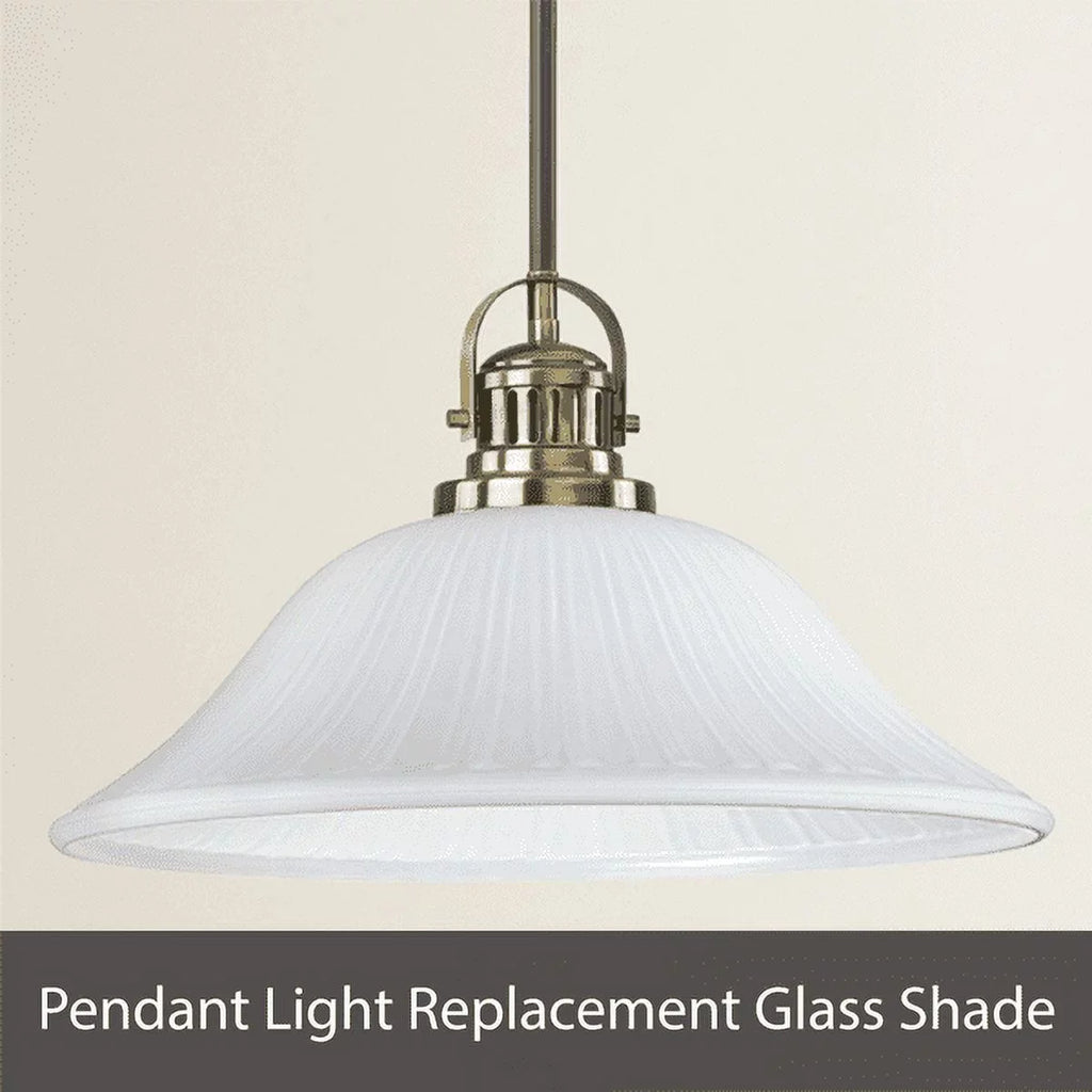 Aspen Creative 23116-01 Frosted Glass Shade for Medium Base Socket Torchiere Lamp, Swag Lamp and Pendant, 15-5/8" Diameter x 5-3/8" Height.