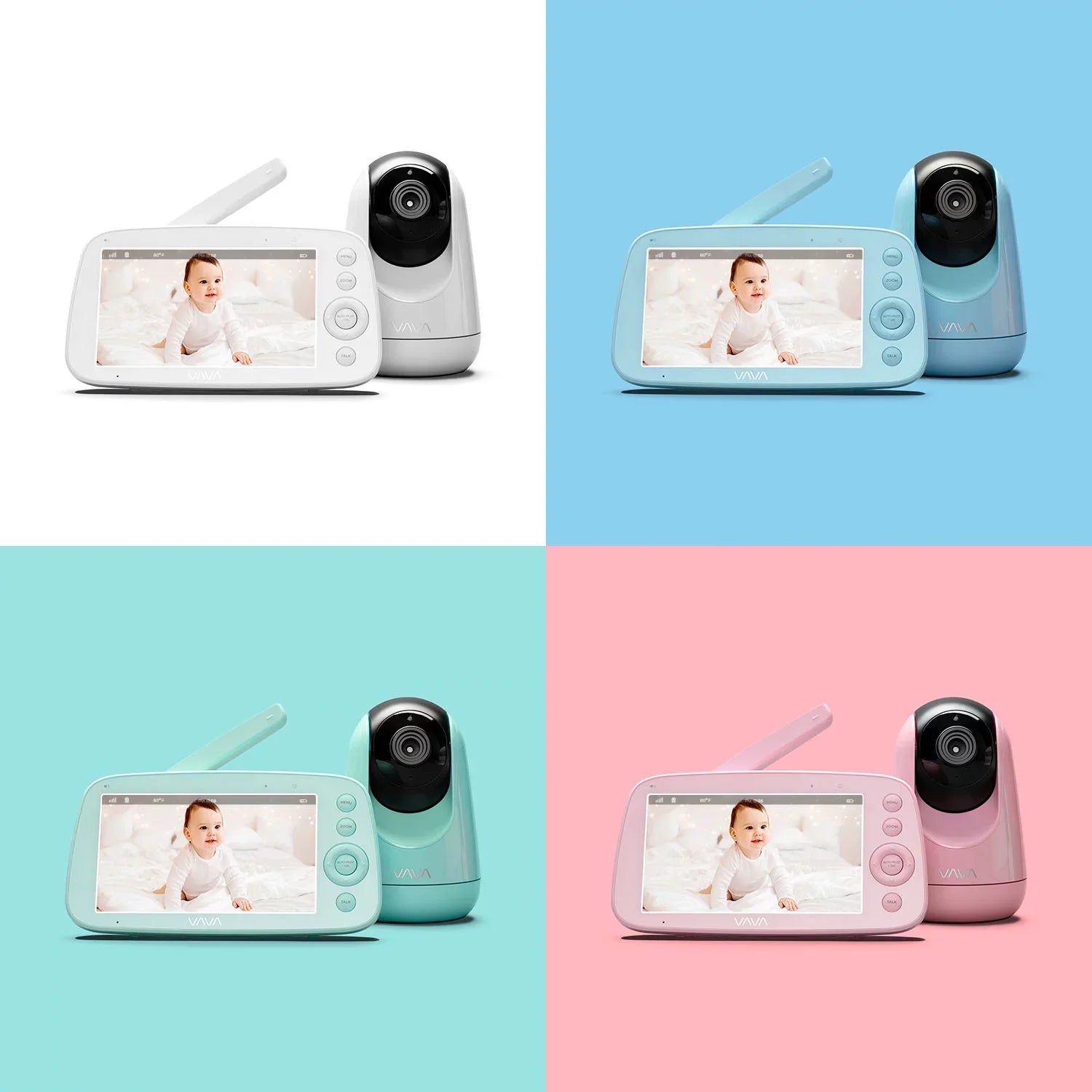 Video Baby Monitor, 5" 720P Handheld Screen and 2-Way Audio, Infrared Night Vision, Pink