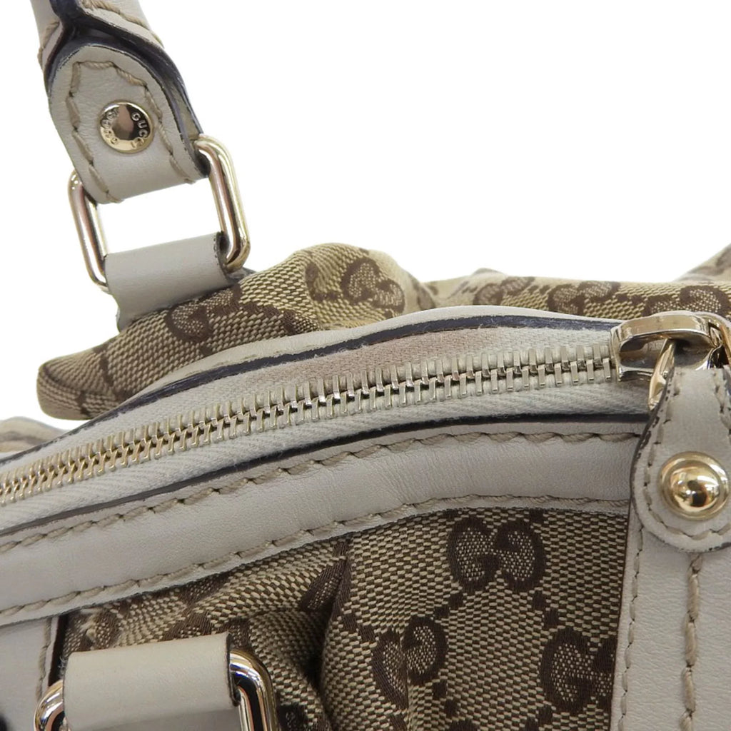 Pre-Owned Gucci  handbag tote bag  canvas leather beige 223974 506631 (Good)