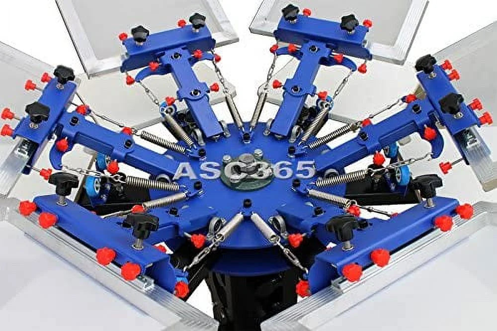 Double Rotary Manual 6 Color 6 Station Screen Printing Press Machine Printer Micro-Registration Equipment  T-Shirt