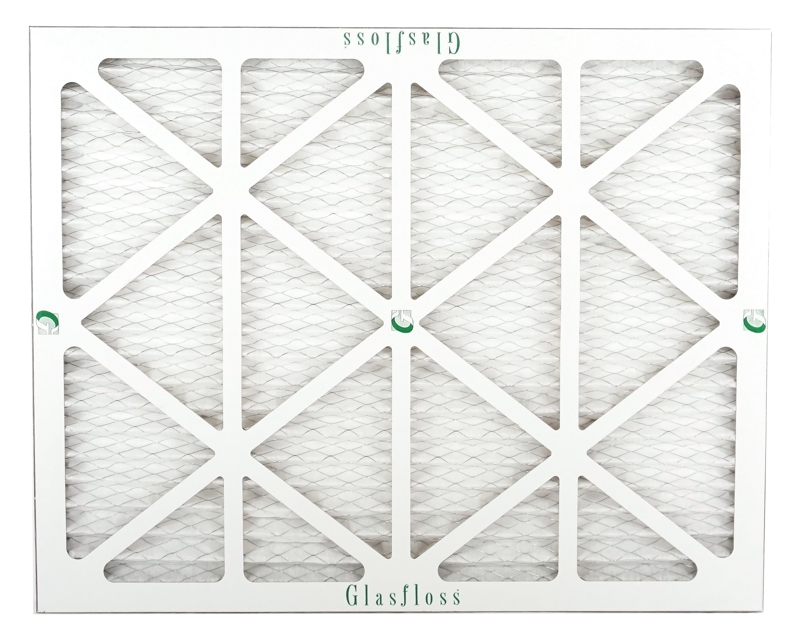 Glasfloss Air Filter 14x25x2 - 2"  10 - (Pack of 6) - Pleated  or  Air Filter - Furnace Air Filter - Home or Office - Made In The .