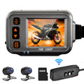 Motorcycle Dash Cam,WiFi Dual 1080p Motorbike Camera ,120° Wide Angle,Parking , Timed Recording After Flameout Full Body Waterproof Night Vision With 32G storage card