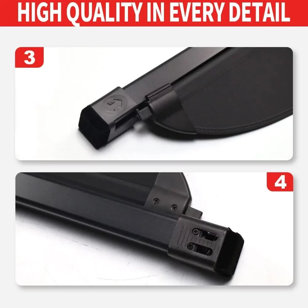 Fit Hyundai Ioniq 5 2022 2023 2024 Cargo Cover  For Hyundai Ioniq 5 2022-2024 5-Seat  Accessory Retractable Black Rear Trunk Privacy Shade Shield Cover