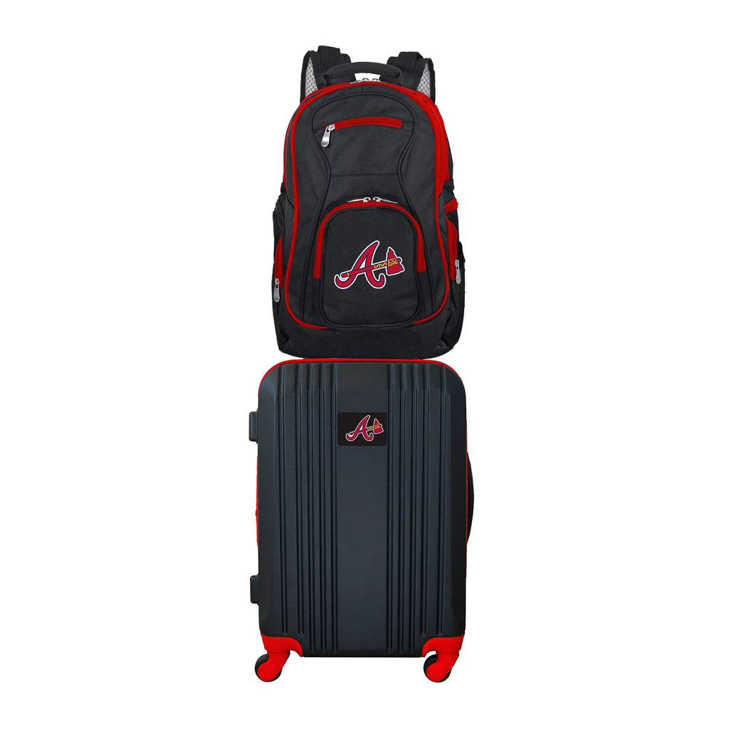 Atlanta Braves 2-Piece Luggage and Backpack Set