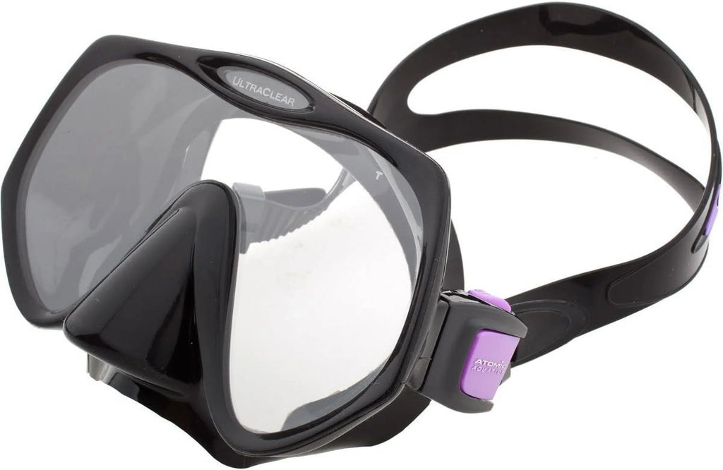 Aquatics Diving Frameless Mask, Black/Purple, Medium Fit