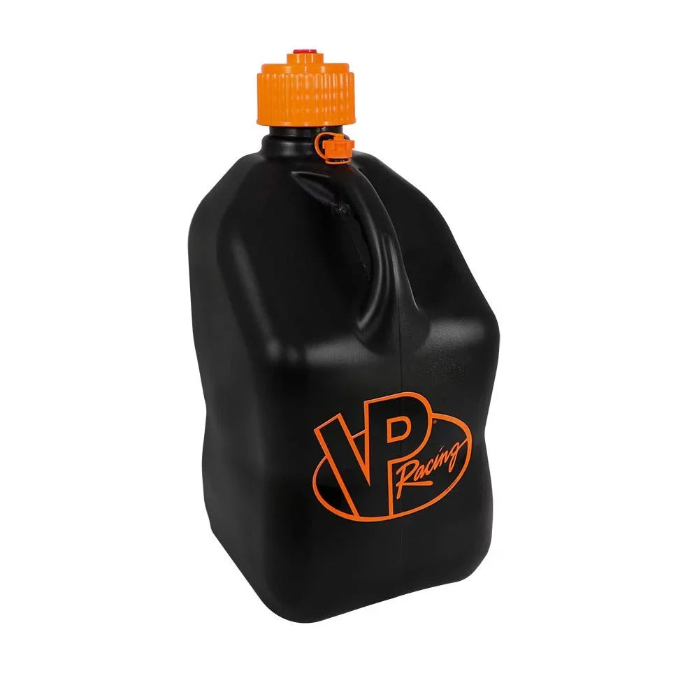 Racing Fuels 5.5 Gallon Utility Jug and 14 Inch Hose, Black and Orange
