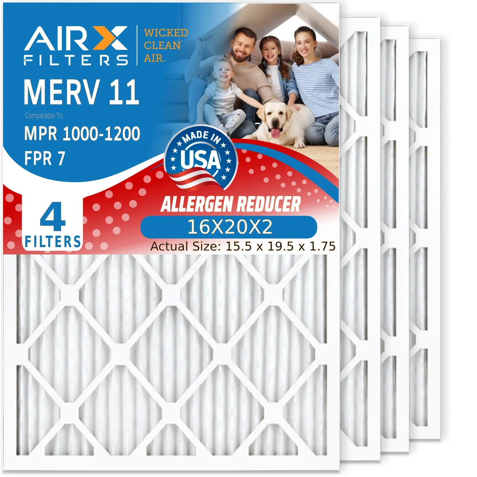 16X20X2 Filters  11 Comparable to  1000,  1200 &  7 Compatible with Honeywell DH150 Dehumidifiers 4 Pack by     .