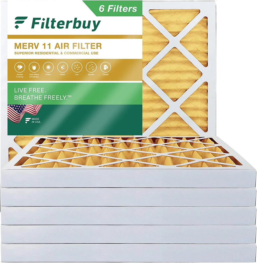 Filterbuy 12x12x2  11 Pleated   Furnace Air Filters (6-Pack)