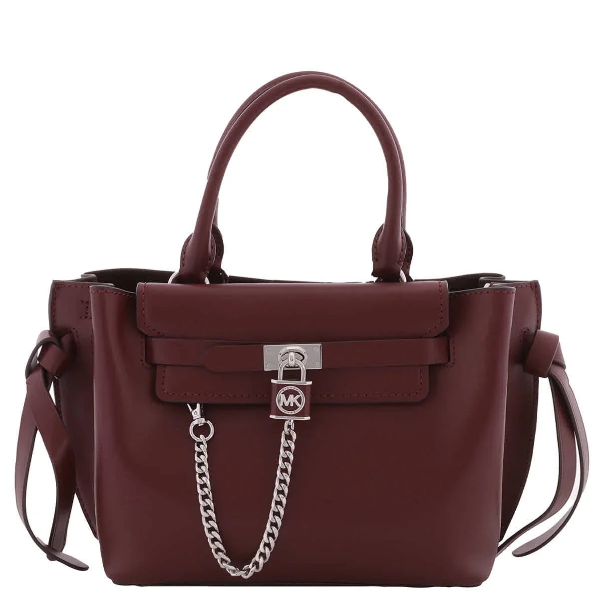 Michael Kors Merlot Leather Small Belted Hamilton Legacy Satchel