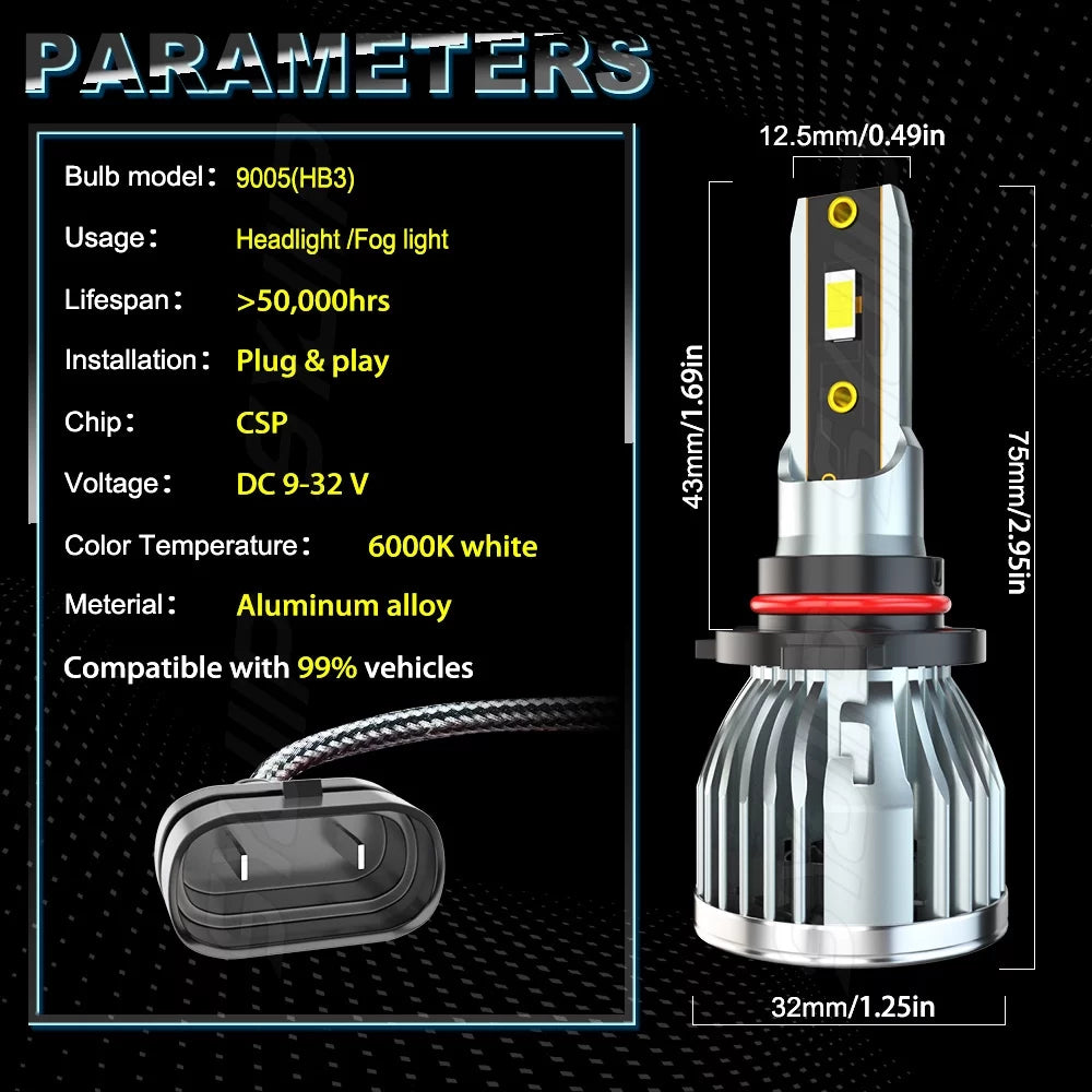 9005 D4S  Headlight Bulbs 9005/HB3 High Beam D4S  Low Beam Fog Light Combo 6Pcs