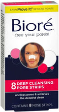 6 Pack - Biore Deep Cleansing Pore Strips Nose 8 ea