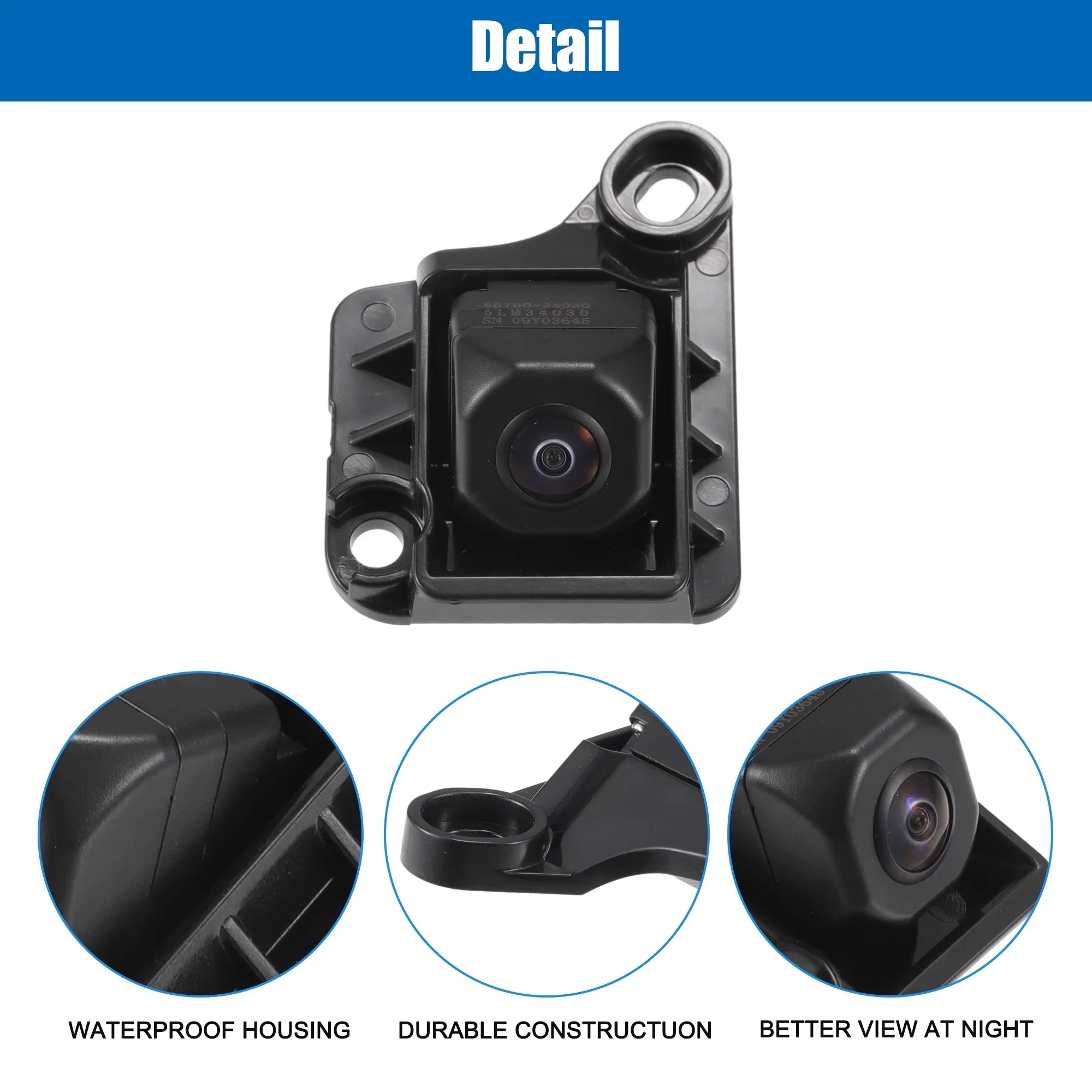 Car Rear View Back Up Camera Wide Angle Park Assist Reverse Camera for Toyota Tundra 09-13 No.8679034030