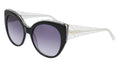 Bebe Women's Jet Round Cat-Eye Sunglasses w/ Gradient Lens - BB7231-001