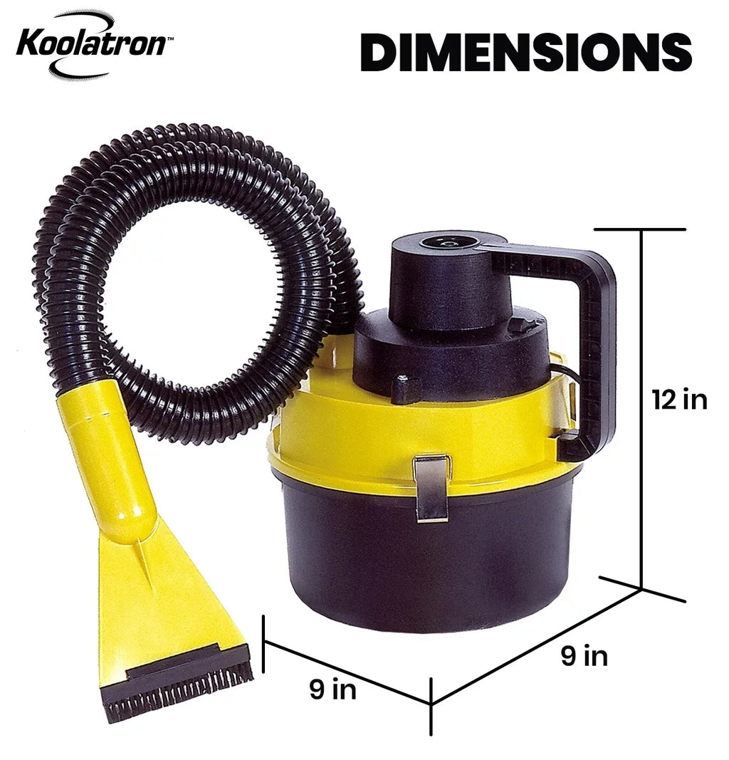 Koolatron 12V Compact Wet/Dry Canister Vacuum with Accessory Kit