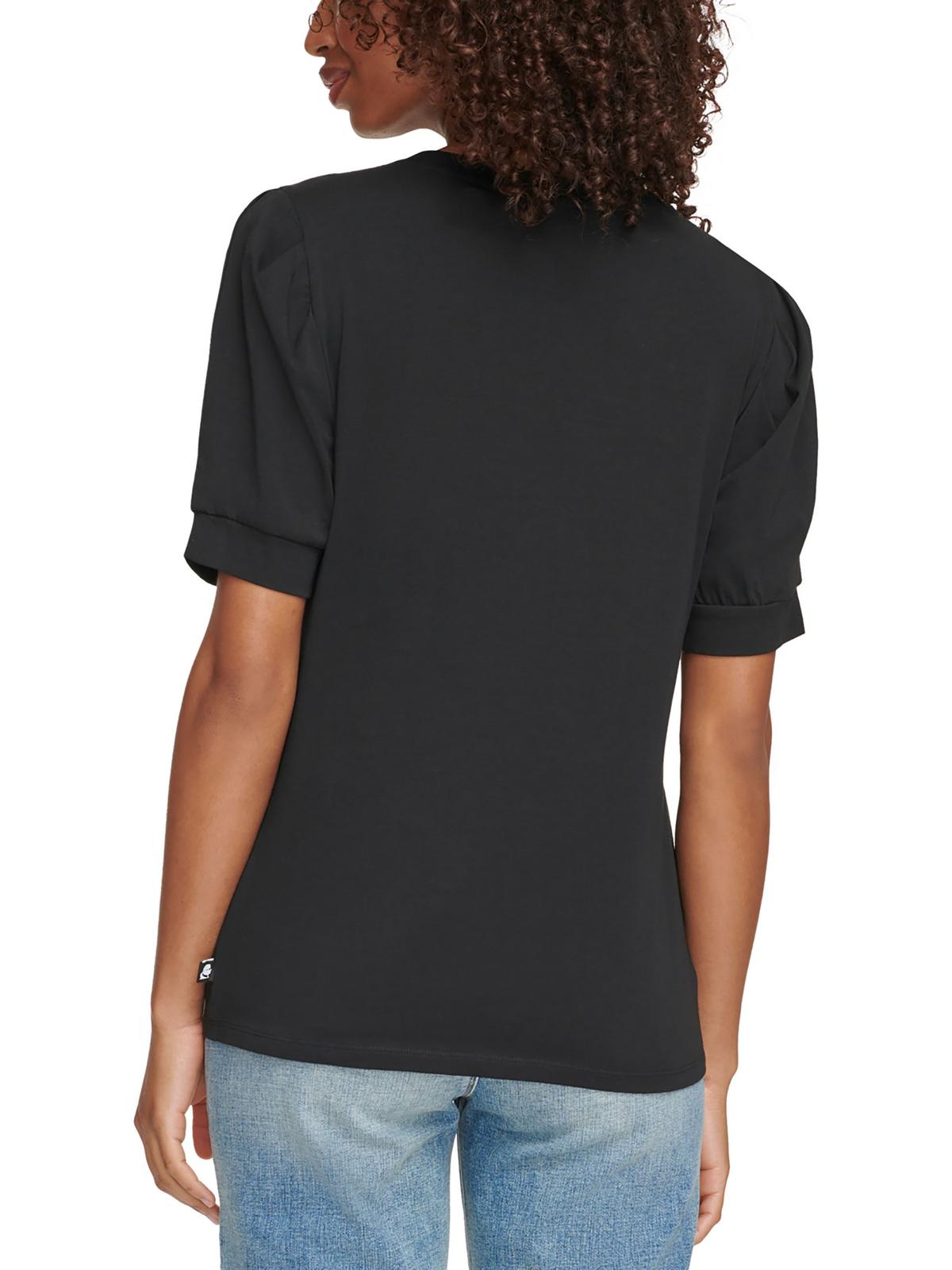 Karl Lagerfeld Paris Womens Logo Cotton Pullover Top