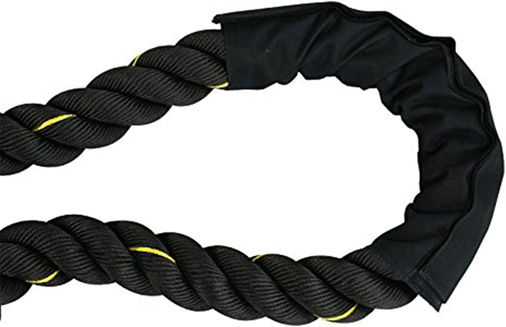 1.5" Diameter Poly Dacron 30FT Battle Rope Workout Fitness Core Exercise Strength Training Ropes Indoor Home
