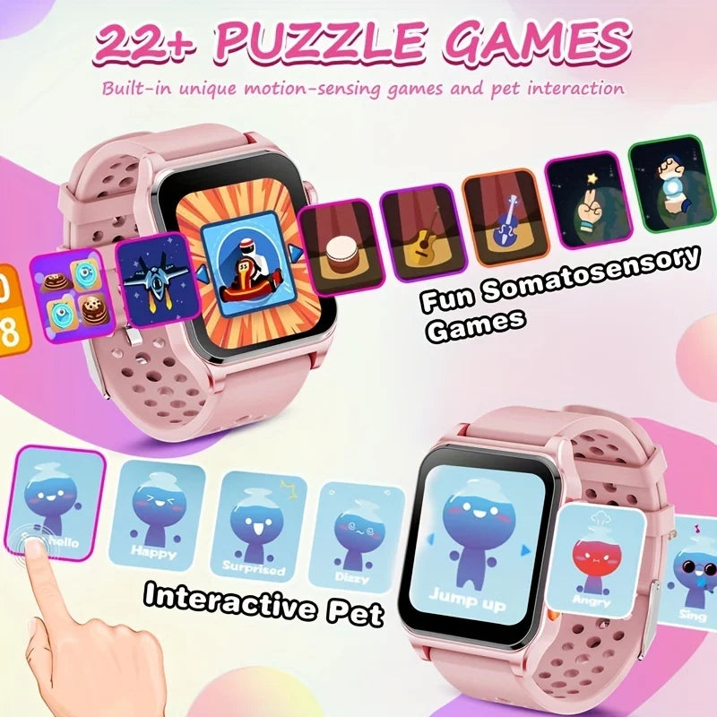 Mingwear 1.4-Inch Kids Smartwatch with Sports Tracking, Alarm Clock, Little Life Helper, Multi-Life Reminder, Kids Smartwatch (Black)