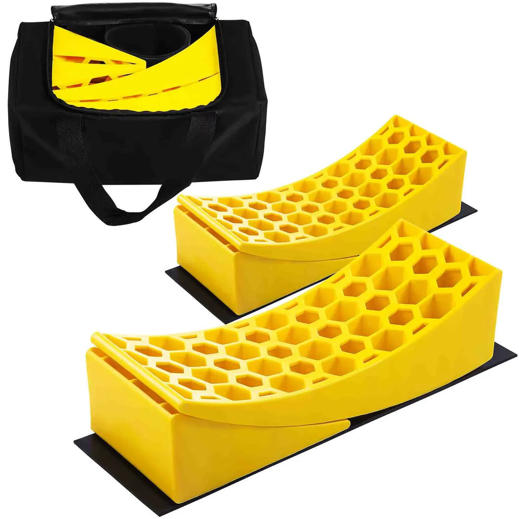 Camper Leveler 2 Pack 35000lbs Curved  Levelers Camper Leveling Honeycomb Blocks Chocks for Trailers Campers Vans Trucks