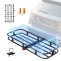 Hitch Mount Cargo Carrier 53x19x5 in 500lb & Cargo Net Fits 2" Receiver