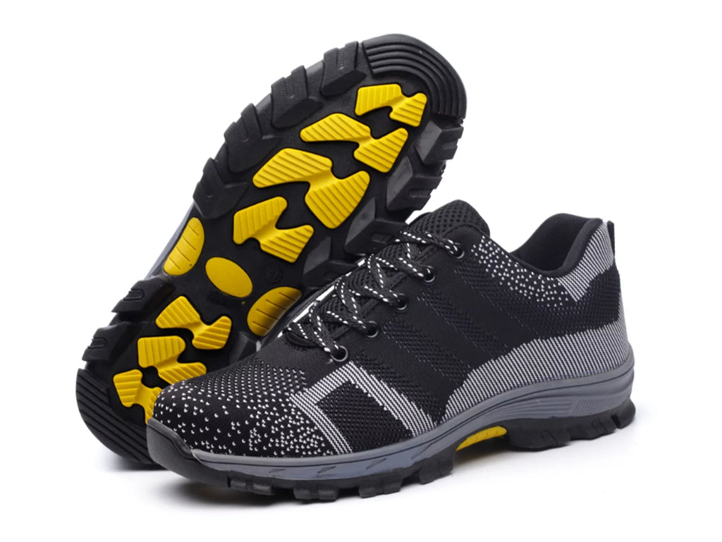 Steel Toe Work Shoes for Women Men Breathable Safety Shoes Lightweight Industrial Work Sneakers Construction Shoes
