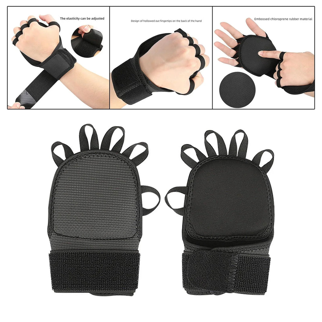 Tnarru 5xGymnastics Hand Grips Power Lifting Grips for Shrugs Deadlifting Kettlebells